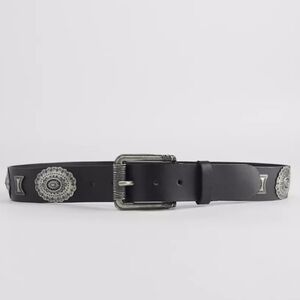 Embellished Western Belt,Color Black, Size S, Retail Price $45.00 USD